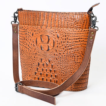 American Darling Cross Body Crocodile Embossed Genuine Leather Western Women Bag Handbag Purse | Crossbody for Cute